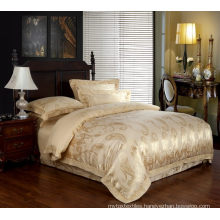 6pcs Royal Satin Jacquard Bridal Bedding Set/Embroidery bedding collections